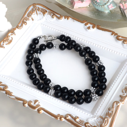 パールとファルファーレのネックレス【モダン】（３種類） 5枚目の画像