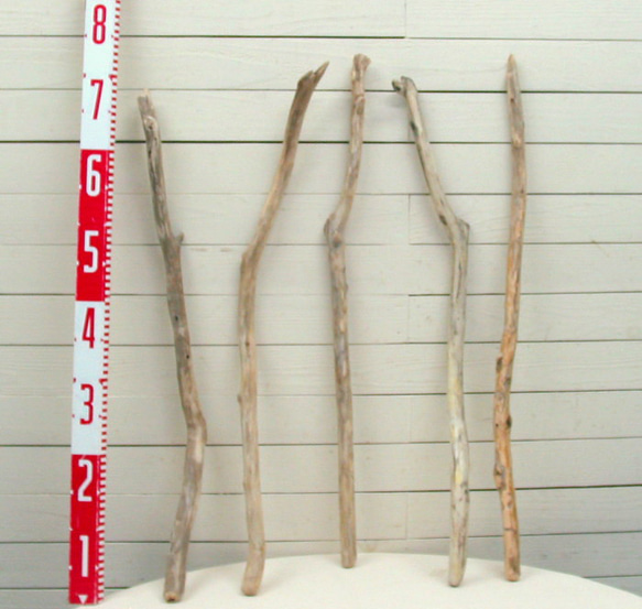 「送料無料」流木棒１ｍ未満の５本セット b463 DIY園芸インテリア店舗ディスプレイや撮影用に使える流木棒素材 2枚目の画像