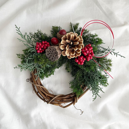 お正月✳︎大きなナチュラルしめ縄リース