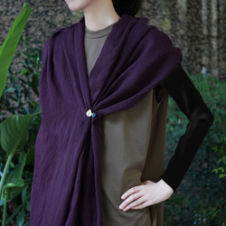 白色珍珠母貝與矽孔雀石胸針 ~大地與極光 第8張的照片