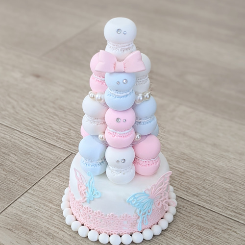 sale】蝶のパステルマカロンツリーケーキ その他置物 sweet clay 通販