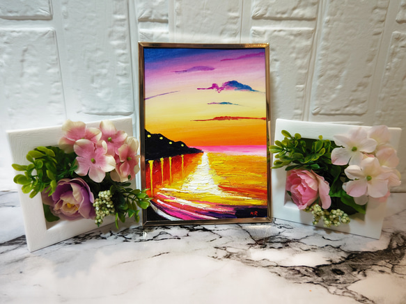 【海外 正規品】 絵画 ミニ絵画【宵の海】 油絵 HR 14746550｜Creema 通販 絵画