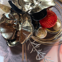 シルバーブラス胡蝶蘭髪飾り　花嫁ヘア　和装ヘア 11枚目の画像