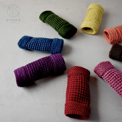 シンプルで使いやすい手編みの三味線用指すりⅡ(Mサイズ) 5枚目の画像