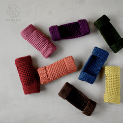 シンプルで使いやすい手編みの三味線用指すりⅡ(Mサイズ) 6枚目の画像