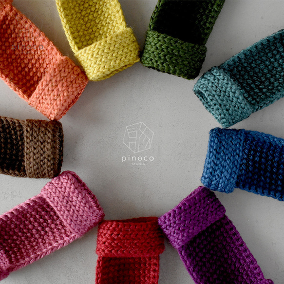 シンプルで使いやすい手編みの三味線用指すりⅡ(Mサイズ) 7枚目の画像