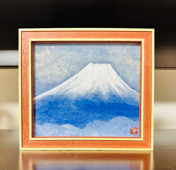 小さな日本画「富士山」原画 1枚目の画像