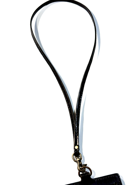 栃木レザーIDケース 横型③BLACK(ポケット付き) 7枚目の画像