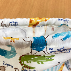動物　男の子　女の子　水色　紺色　お弁当袋　コップ袋　ランチョンマット 2枚目の画像