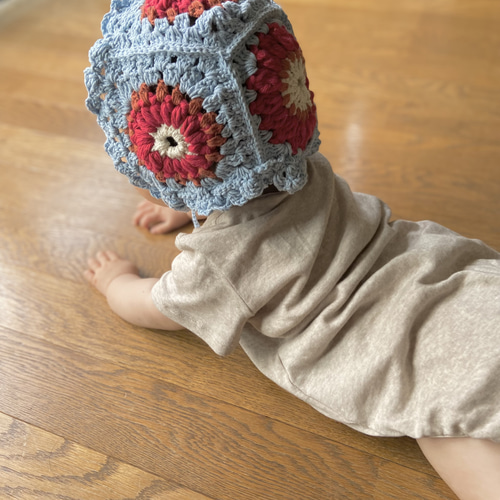 グラニースクエア baby bonnet ベビー ボンネット コットン