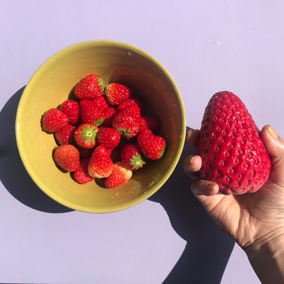 大きないちごのオブジェ 