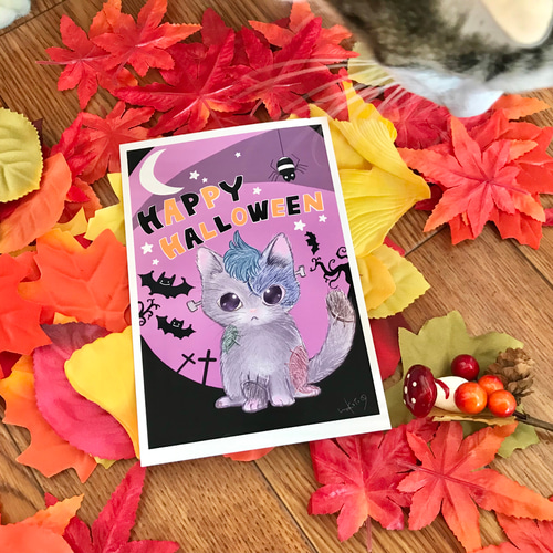 フォロワー様限定788円世界に1つだけのハロウィンハンドメイドメッセージカード猫 フォロワー様限定350円世界に1つだけのバースデーハンドメイド