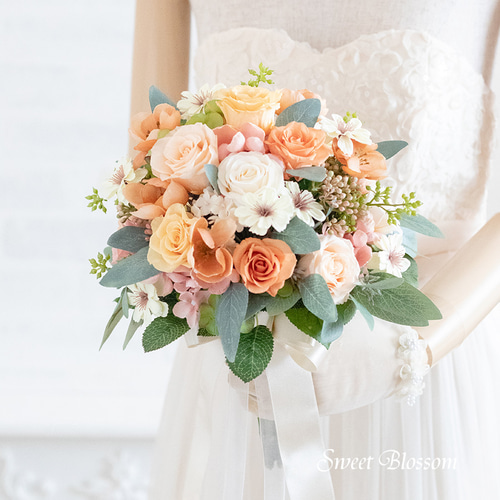 オーダーメイド】プリザーブドフラワーのナチュラルブーケ＆ブートニア