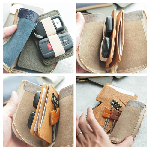 スマートキーが2個入る横スライドキーポーチ』【送料込み】使い スマートキーが2個入る横スライドキーポーチ』【送料込み】使い
