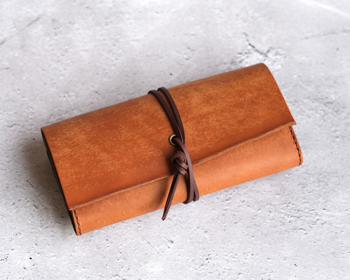 珍しい色キャメル　ジャクルシー　レザー 長財布 珍しい色キャメル ジャクルシー レザー 長財布