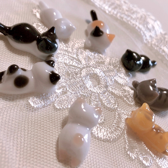 ほんわか猫のアクセサリー チャーム ピアス イヤリング ストラップ 