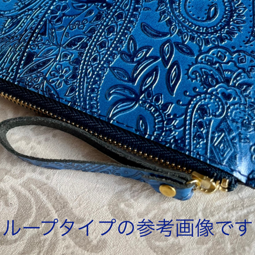L字ファスナー コンパクト ミニ財布 ✧ ペイズリー型押し