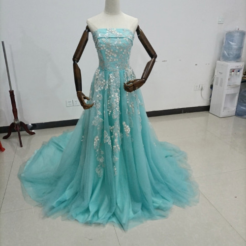 キラキラチュールカラードレス 可愛い 編み上げ プリンセスドレス  