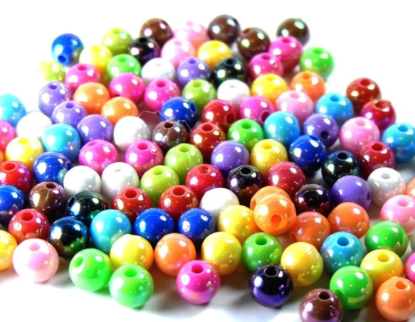 Beads 8mm 混合 AB 色糖果球 50 顆 SA-P838c 第3張的照片