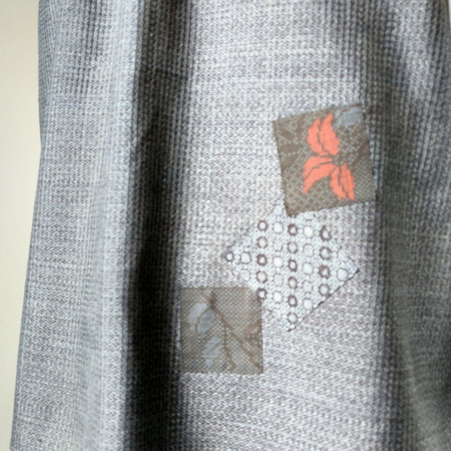 着物リメイク 大島紬のジレ お花の ポケット付き ベスト てまや 通販