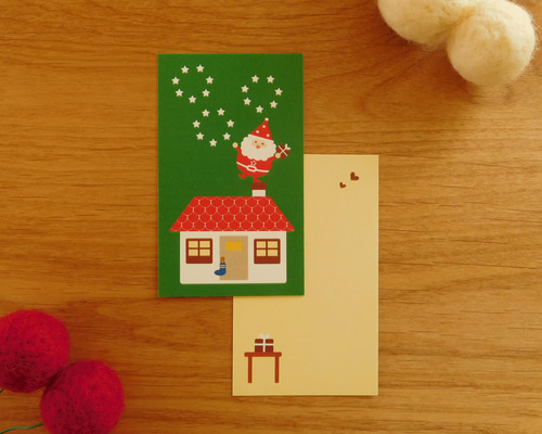 クリスマスギフトにおすすめのミニメッセージカード✽赤い