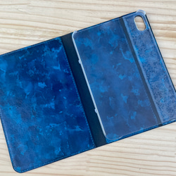 『新作』［革の水彩画 : 蒼翠] iPad mini6 Case 4枚目の画像