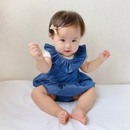 ベビーヘアゴム ツインヘアゴム リボン シンプル 保育園 ギフト