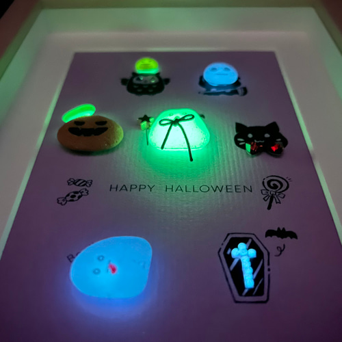 JYキラキラ様おまとめです】かわいいハロウィンの吊り飾り＊シーグラス