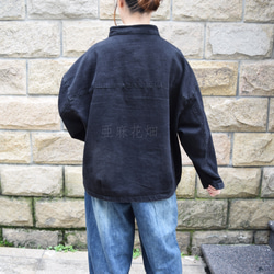 デニム ジャケット コート 黒 コート アウター 人気 ショート丈 アウター ジャケット カジュアル 黒 アウター 6枚目の画像