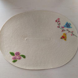 金ちゃんです　鳳凰花紋刺繍　ランチョンマット５点　^_^他２点 花柄刺繍 ランチョンマット 5枚セット - メルカリ