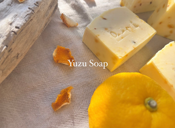 ゆず石鹸　Yuzu Soap 柚子石鹸　雑貨石鹸　オーガニック【1個】 2枚目の画像