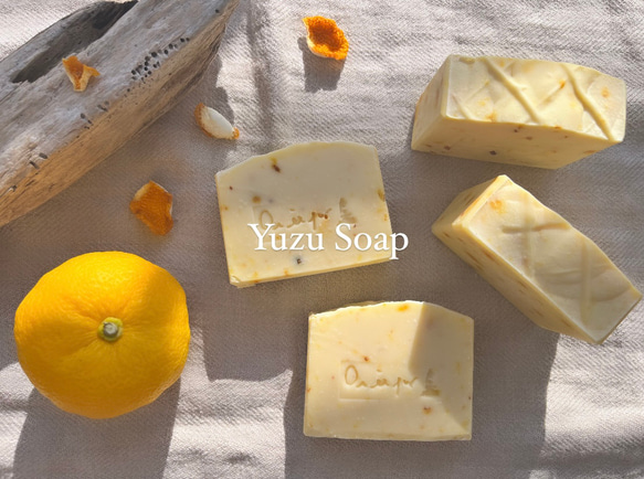 ゆず石鹸　Yuzu Soap 柚子石鹸　雑貨石鹸　オーガニック【1個】 1枚目の画像