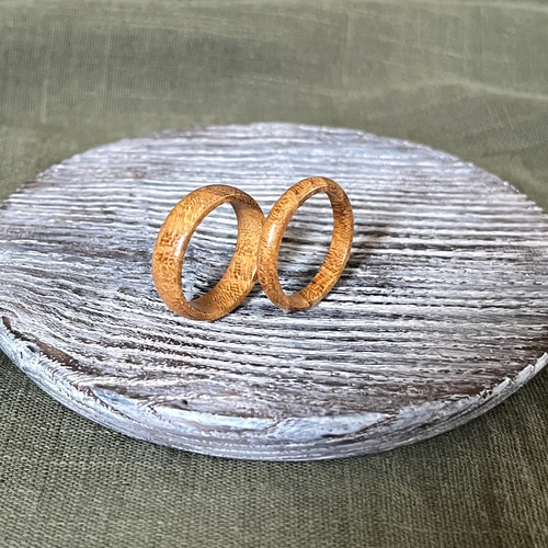 山桑の木の指輪（3.3mm・5.0mm）秋の新作・重ね付け 指輪・リング 木の