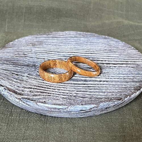山桑の木の指輪（3.3mm・5.0mm）秋の新作・重ね付け 指輪・リング 木の