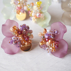 fleur de neige pierce/earring(berry) 1枚目の画像