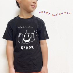 こどもと大人のハロウィンTシャツ/the Pumpkin Spook（かぼちゃのおばけ） 1枚目の画像