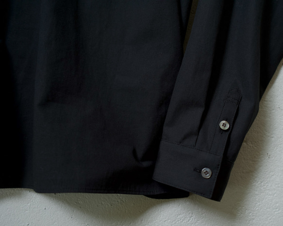 weather cloth cotton linen/raglan shirt/black/size1 7枚目の画像