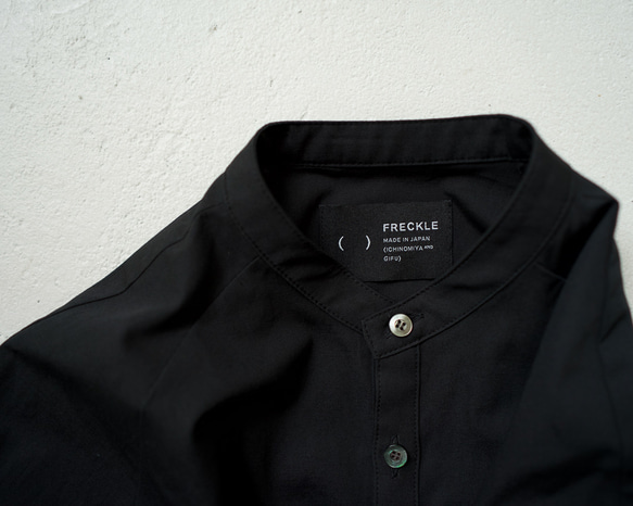 weather cloth cotton linen/raglan shirt/black/size1 3枚目の画像