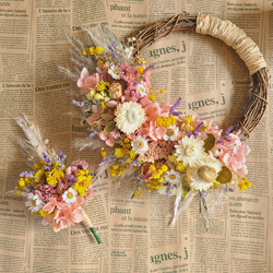 ドライフラワーリースブーケとブートニア～stay with me forever