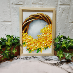 油絵 絵画 【ミモザリース】 油絵 絵画 【ミモザリース】【B5】 絵画 HR 通販 14751034