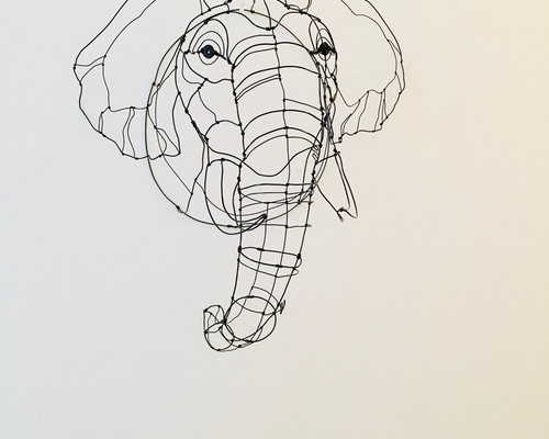 インテリア　アート　ワイヤーアート　オブジェ　象 65734bcbc6dbecff5105e579f66c6b