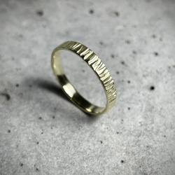 サイズオーダー brass 真鍮  ring ラインリング　3mm シンプル 2枚目の画像