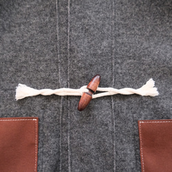 reversible wool short coat   * moku gray & charcoal gray * 第15張的照片