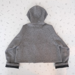 reversible wool short coat   * moku gray & charcoal gray * 第14張的照片