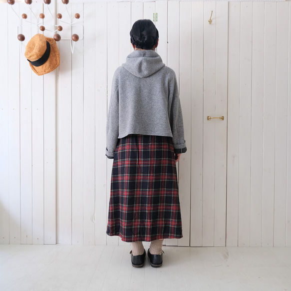 reversible wool short coat   * moku gray & charcoal gray * 第8張的照片