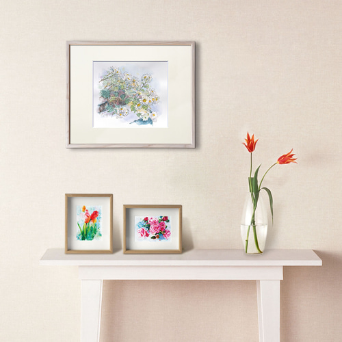 野菊-1】額縁付き スケッチ原画 一点物 特典付き 絵画 jacc_net 通販