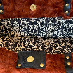 【受注生産】モコモコがうれしい冬バッグ：フェイクファーのbigトートバッグ 10枚目の画像