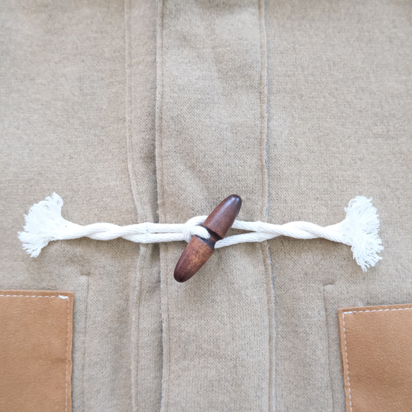 reversible wool short coat   * moku gray & chick beige * 第15張的照片