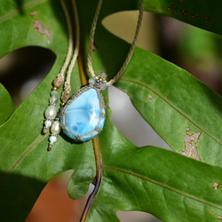 Dazzling Shadows 高品質 Larimar 項鍊 711 第9張的照片