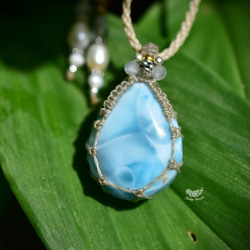 Dazzling Shadows 高品質 Larimar 項鍊 711 第3張的照片